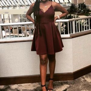 Maroon Mini Dress